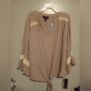 Womens Tan Blouse